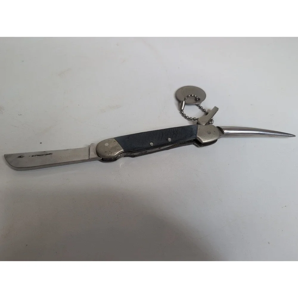Buck 315 Yachtsman Black Plastic Pocketknife Stainless Sheepsfoot 2-Blade 1984